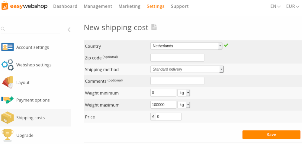 Shipping methods